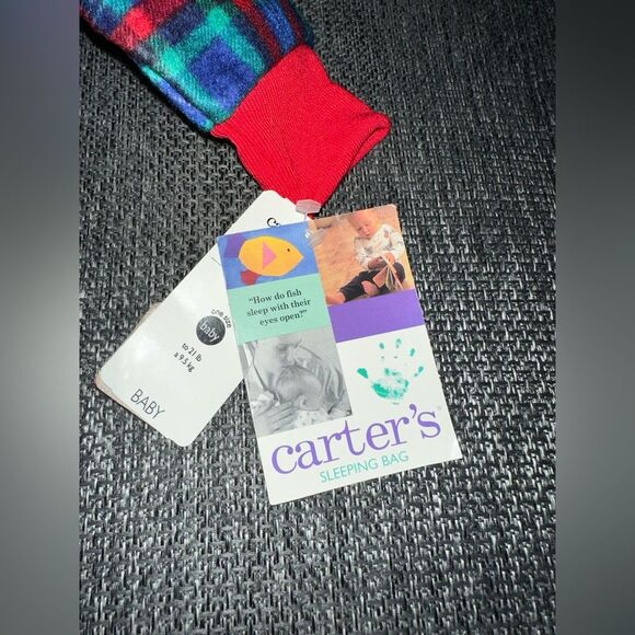 Carter's Baby Vintage Holiday Christmas Plaid Reindeer Sleep Sack‎ Up To 21lbs - Picture 7 of 9